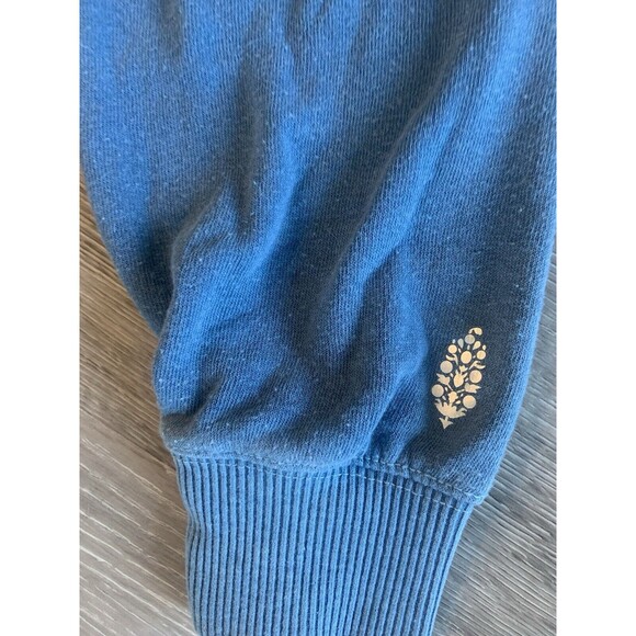 Fp Free People Movement Believe It Lace Up Crop Hoodie Blue Sweatshirt Size XS - Picture 2 of 5